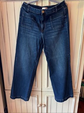 Kut from the Kloth Dark Blue Wide-Leg Jeans